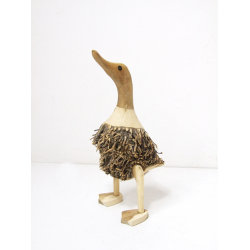 Kaczka włochata z drewna tekowego 26cm